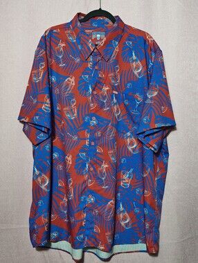 Dixxon 'The Mixxer' Red And Blue Button Up Shirt Sz 3X